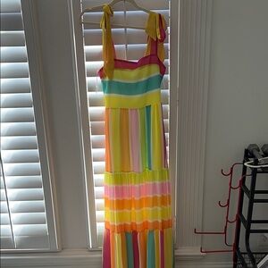Flying Tomato Colorful Striped Maxi Dress